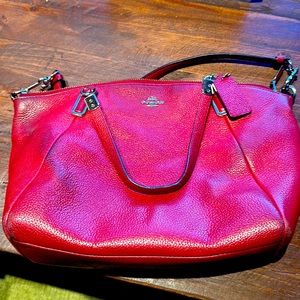 Coach purse - red - used - as is